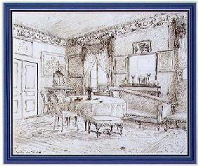 An English Regency salon interior, London 1838  & se