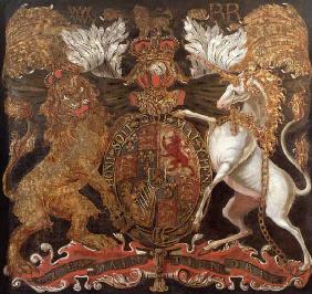 Royal Coat of Arms of William (1650-1702) and Mary (1662-94) c.1690