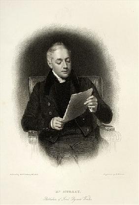 Mr. Murray, publisher of Lord Byron''s works; engraved by E. Finden