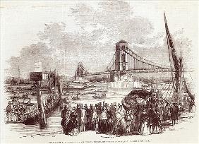 Opening of the Hungerford Suspension Bridge, from ''The Illustrated London News'', 3rd May 1845