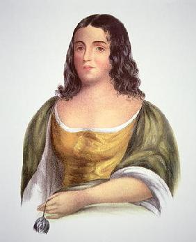 Pocahontas (c.1595-1617) (colour litho) 18th