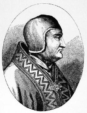 Pope Clement IV (c.1195-1268) illustration from 'Science and Literature in the Middle Ages and the R 1878
