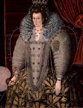 Portrait thought to be of Queen Elizabeth I (1533-1603) hanging in the Great Hall 16th centu