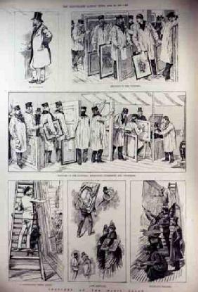 Sketches at the Paris Salon, from 'The Illustrated London News' 23rd April