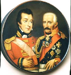 Snuff box with portraits of Arthur Wellesley (1769-1852) Duke of Wellington and Gebbard Leberecht (1