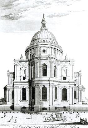 The East Prospect of St. Paul''s Cathedral; engraved by R. Parr (fl.1723-50)