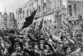 The Rioting in the West End of London, illustration from ''The Graphic'', February 13th 1886
