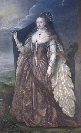 An unknown lady in a masque costume c.1615