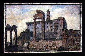 View of the Capitol and the Temples of Castor and Pollux, Rome c.1800