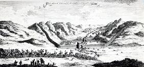 View of the Great Wall on the side where the Ambassador entered China, from ''A Collection of Voyage