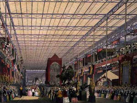 View of the Foreign Nave of the Great Exhibition of 1851, from Dickinson's Comprehensive Pictures von English School