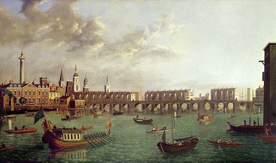 View of Old London Bridge von English School