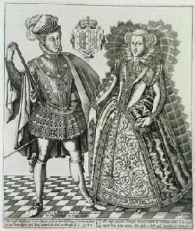 Portrait of Mary, Queen of Scots (1542-87) and Henry Stewart, Lord Darnley (1545-67) from the 'Book 18th