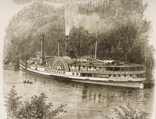 Excursion steamer on the Hudson River, in c.1870, from 'American Pictures' published by the Religiou von English School, (19th century)