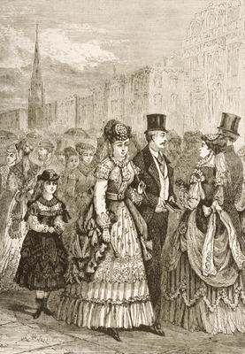 Fifth Avenue, New York, in c.1870, from 'American Pictures' published by the Religious Tract Society von English School, (19th century)