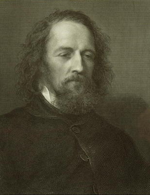 Lord Alfred Tennyson (1809-92) (engraving) von English School, (19th century)