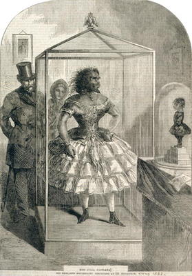 Miss Julia Pastrana, The Embalmed Nondescript, Exhibiting at 191 Piccadilly, 1862 (engraving) von English School, (19th century)