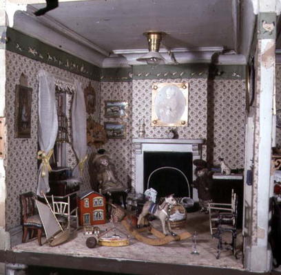 Nursery with toys from 'Miss Miles' House', 1890 (mixed media) von English School, (19th century)