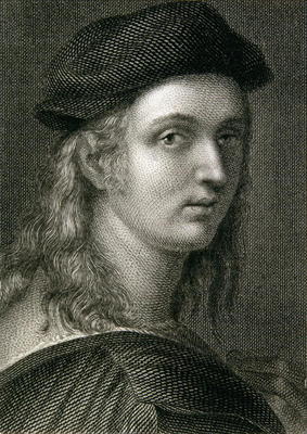 Raphael (Rafaello Sanzio) (1483-1520) (engraving) von English School, (19th century)