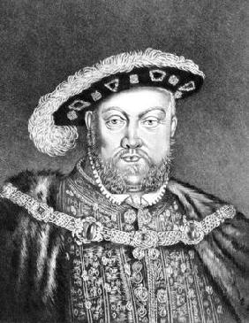 King Henry VIII (c1491-1547) illustration from 'Portraits of Characters Illustrious in British Histo