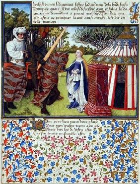 Ms. 2597 Heart and Desire with Hope at his House, facsimile edition of 'Livre du Coeur d'Amours Espr 17th