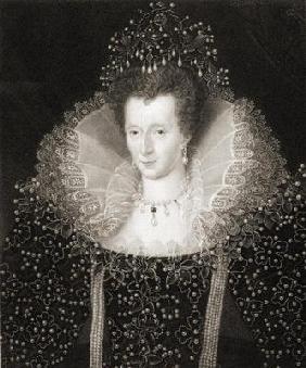 Queen Elizabeth I (1533-1603) from 'Gallery of Portraits', published in 1833 (engraving) 02nd