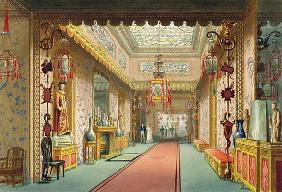The Chinese Gallery, from 'Views of the Royal Pavilion, Brighton' by John Nash (1752-1835), 1826 (aq 19th