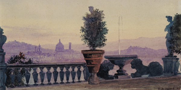 A View of Florence from the Surrounding Hills von Ernest Arthur Rowe