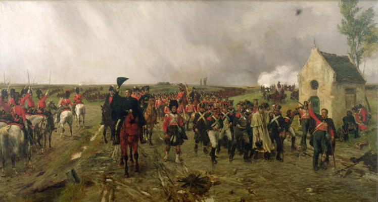 Wellington's March from Quatre Bras to Waterloo, 1878 (oil on canvas) von Ernest Crofts