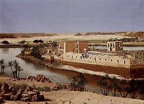 Die Insel Philae im Nil (Nubien/Ägypten) 1885