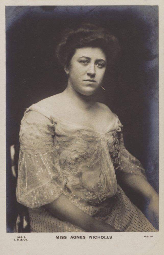 Agnes Nicholls, englischer Sopran von Ernest Walter Histed