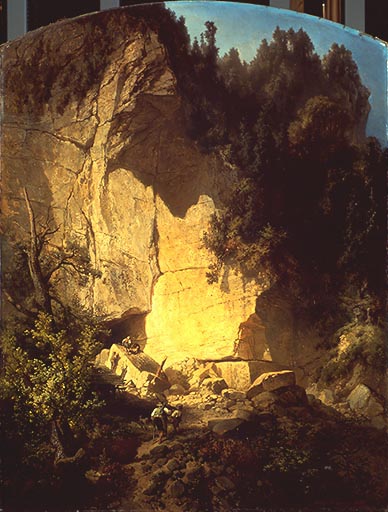 Steinbruch in der Saechsischen Schweiz von Ernst Erwin Oehme