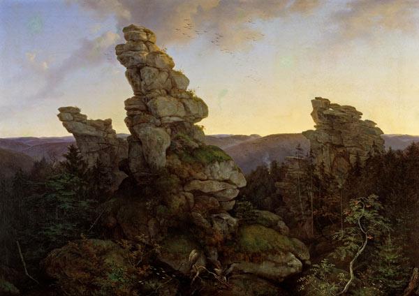 Die Greifensteine im Saechsischen Erzgebirge 1840