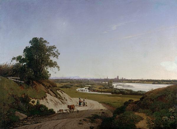 Blick von Oberföhring auf München 1835/1840