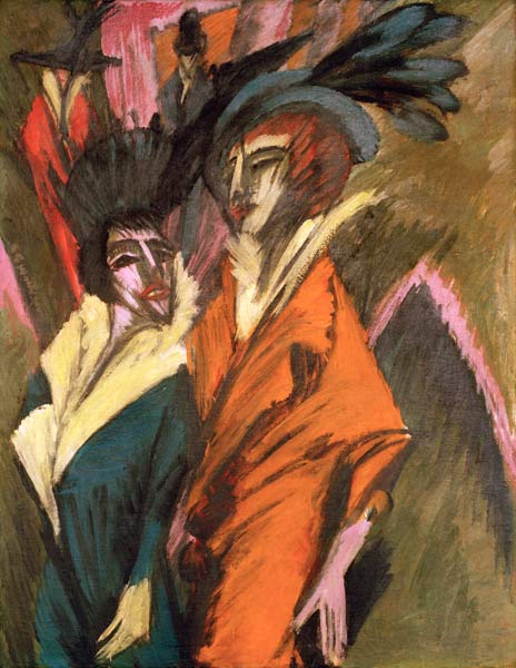 Zwei Frauen auf der Straße von Ernst Ludwig Kirchner