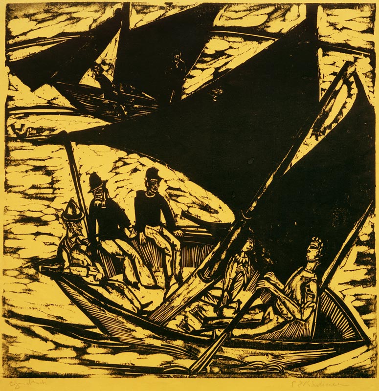 Segelboote bei Fehmarn von Ernst Ludwig Kirchner