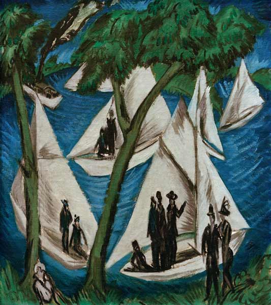 Segelboote bei Grünau von Ernst Ludwig Kirchner