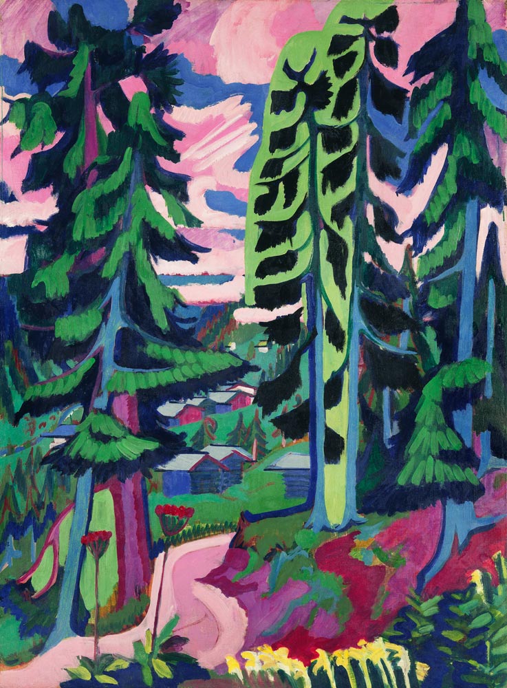 Wildboden (Bergwald, Sommerlicher Waldweg) von Ernst Ludwig Kirchner