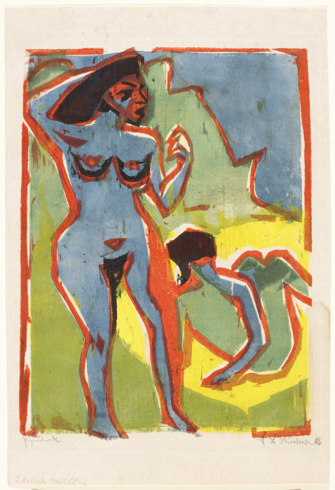 Badende Frauen (Moritzburg) von Ernst Ludwig Kirchner