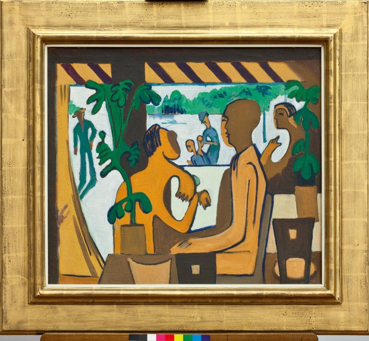 Braune Figuren im Café von Ernst Ludwig Kirchner