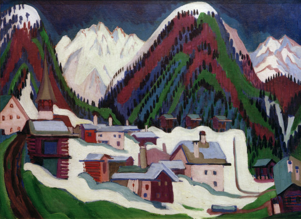 Dorf Monstein bei Davos von Ernst Ludwig Kirchner