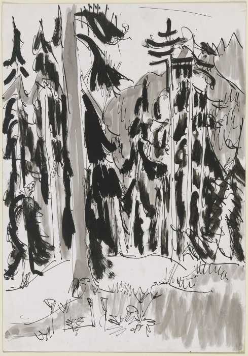 Fichten im Gebirge von Ernst Ludwig Kirchner