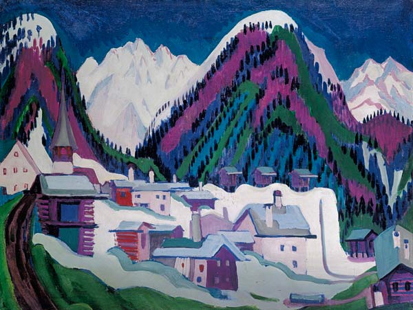 Dorf Monstein bei Davos. von Ernst Ludwig Kirchner