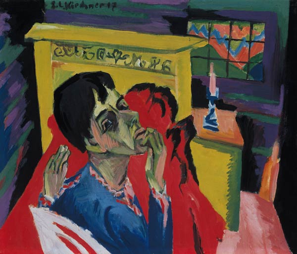 Selbstporträt als Kranker von Ernst Ludwig Kirchner