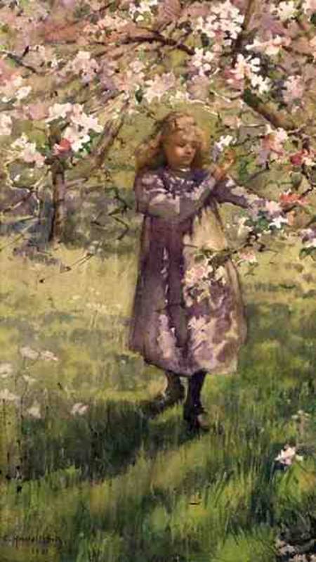 Picking Apple Blossom von Ethel Horsfall Ertz