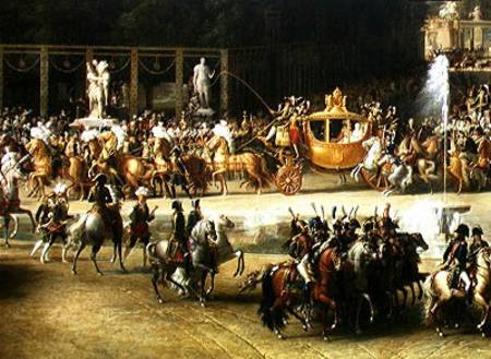 The Entry of Napoleon (1769-1821) and Marie-Louise (1791-1847) into the Tuileries Gardens on the Day von Etienne-Barthelemy Garnier