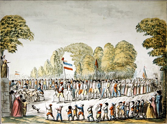 Revolutionary procession, c. 1789 von Etienne Bericourt