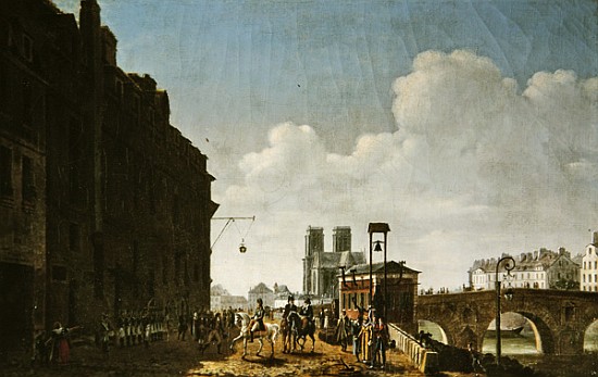 The Emperor Napoleon visiting the market for eau-de-vie on the Quai Bercy on 8th February 1811 von Etienne Bouhot