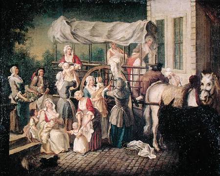 The Arrival of the Wetnurses von Étienne Jeaurat