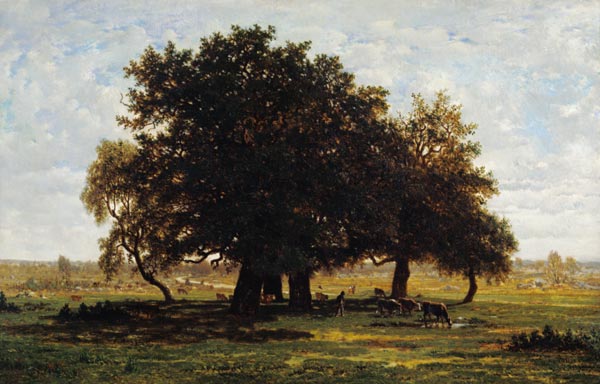 Holm Oaks, Apremont von Etienne-Pierre Théodore Rousseau